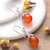 Carnelian dangle earrings, 'Warm Sunset Elegance' - Polished Silver Dangle Earrings with Carnelian Stones (image 2b) thumbail
