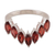 Garnet band ring, 'Scarlet Array' - High-Polished Faceted Two-Carat Garnet Band Ring