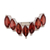 Garnet band ring, 'Scarlet Array' - High-Polished Faceted Two-Carat Garnet Band Ring