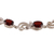 Granat-Gliederarmband, 'Scarlet Shimmer' (Scharlachrot) - Rhodiniertes Gliederarmband mit acht Karat Naturgranat