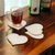 Glass beaded coasters, 'Graceful Love' (set of 4) - Set of 4 Handcrafted Heart-Shaped Glass Beaded Coasters