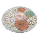 Glass beaded placemats, 'Floral Touch' (set of 4) - Set of 4 Floral-Themed Glass Beaded Placemats from India