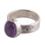 Amethyst single stone ring, 'Violet Elegance' - Sterling Silver Single Stone Ring with Amethyst Cabochon