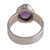 Amethyst single stone ring, 'Violet Elegance' - Sterling Silver Single Stone Ring with Amethyst Cabochon