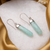 Amazonite dangle earrings, 'Fragments of Truth' - High-Polished Minimalist Natural Amazonite Dangle Earrings (image 2c) thumbail