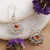 Carnelian dangle earrings, 'Fiery Chakra' - Heart Chakra-Shaped Faceted Carnelian Dangle Earrings (image 2b) thumbail