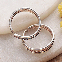 Sterling silver toe rings, 'Discreet Charm' (pair) - Polished Classic Sterling Silver Toe Rings (Pair)