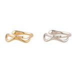 Gold-plated and sterling silver wrap rings, 'Victory & Nobility' (set of 2) - 22k Gold-Plated and Sterling Silver Wrap Rings (Set of 2)
