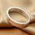Sterling silver band ring, 'Luminous Sheen' - Hammered and High-Polished Sterling Silver Band Ring (image 2b) thumbail