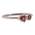 Garnet band ring, 'Scarlet Duo' - Dot-Accented Sterling Silver and Natural Garnet Band Ring