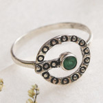 Emerald cocktail ring, 'Emerald Queen' - Classic Faceted Emerald and Sterling Silver Cocktail Ring