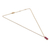 Gold-plated sterling silver and ruby pendant necklace, 'Vibrant Glam' - 18k Gold-Plated Necklace with Rectangular Ruby Stone Pendant