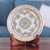 Dekorative Platte aus Marmor, 'Regal Blast' - Handgefertigter floraler Marmor-Dekoteller mit Ständer