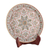 Plato decorativo de mármol - Plato decorativo de mármol floral y frondoso con estampado de estrellas