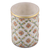 Marble pen holder, 'Spring Mesh' - Floral Mesh-Patterned Marble Pend Holder in Green and Red
