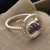 Amethyst cocktail ring, 'centre of Wisdom' - Sterling Silver and Freeform Amethyst Cocktail Ring