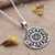 Sterling silver pendant necklace, 'Lucky Signs' - Tibetan-Inspired Classic Sterling Silver Pendant Necklace