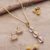 Gold-plated rose quartz jewellery set, 'Pure Glow' - 18k gold-plated Faceted 15-Carat Rose Quartz jewellery Set