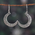 Sterling silver dangle earrings, 'Crescent Jali Moon' - Jali-Patterned Moon-Shaped Sterling Silver Dangle Earrings