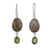 Labradorite and peridot dangle earrings, 'Dazzling Glam' - 14-Carat Labradorite Peridot and Silver Dangle Earrings