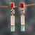 Gold-plated multi-gemstone dangle earrings, 'Vibrant Me' - Polished 18k Gold-Plated Multi-Gemstone Dangle Earrings
