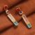 Gold-plated multi-gemstone dangle earrings, 'Vibrant Me' - Polished 18k Gold-Plated Multi-Gemstone Dangle Earrings
