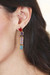 Gold-plated multi-gemstone dangle earrings, 'Vibrant Me' - Polished 18k Gold-Plated Multi-Gemstone Dangle Earrings