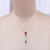 Gold-plated multi-gemstone pendant necklace, 'Vibrant Me' - Polished 18k Gold-Plated Multi-Gemstone Pendant Necklace