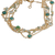 Gold-plated multi-gemstone strand bracelet, 'Green Symphony' - 18k Gold-Plated Multi-Gemstone Strand Bracelet from India