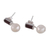 Garnet and cultured pearl dangle earrings, 'Passionate Clouds' - Natural Garnet and Cream Cultured Pearl Dangle Earrings