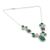 Multi-gemstone statement necklace, 'Entrancing Forest' - Multi-Gemstone Silver Statement Necklace in Green Shades