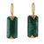 Gold-plated beryl drop earrings, 'Emerald Bliss' - Gold-Plated Modern Minimalist Green Beryl Drop Earrings