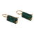 Gold-plated beryl drop earrings, 'Emerald Bliss' - Gold-Plated Modern Minimalist Green Beryl Drop Earrings