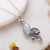 Multi-gemstone pendant necklace, 'Realm of Harmony' - Leafy Two-Carat Multi-Gemstone Pendant Necklace