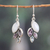 Multi-gemstone dangle earrings, 'Realm of Harmony' - Leafy One-Carat Multi-Gemstone Dangle Earrings