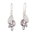 Multi-gemstone dangle earrings, 'Realm of Harmony' - Leafy One-Carat Multi-Gemstone Dangle Earrings
