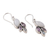 Multi-gemstone dangle earrings, 'Realm of Harmony' - Leafy One-Carat Multi-Gemstone Dangle Earrings