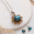 Citrine jewelry set, 'Solar Peace' - Sun-Themed Composite Turquoise and Citrine Jewelry Set