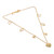 Collar con dijes bañados en oro - Collar con dijes chapado en oro de 22 k con temática de corazón, estrella y Hamsa