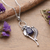 Iolite pendant necklace, 'Blue-Violet Romance' - Leafy Faceted Two-Carat Iolite Pendant Necklace from India