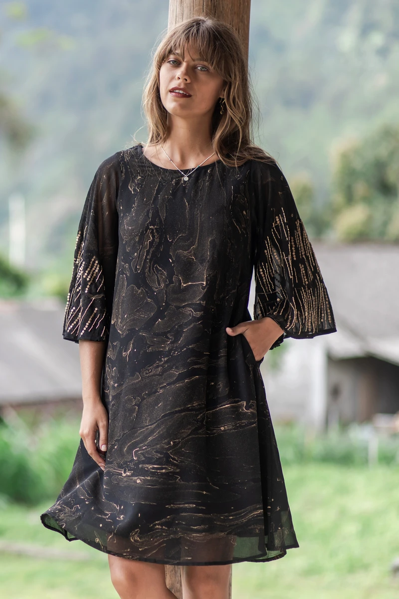 COTTON BACK DESIGN L/S DRESS 【公式通販】