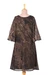 Beaded A-line dress, 'Golden Highlights' - A-Line Dress with Golden-Hued Beaded and Sequin Accents
