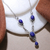 Lapis lazuli Y-necklace, 'Mystery in Blue' - Sterling Silver Y-Necklace with Four Lapis Lazuli Stones