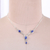 Lapis lazuli Y-necklace, 'Mystery in Blue' - Sterling Silver Y-Necklace with Four Lapis Lazuli Stones