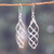 Sterling silver dangle earrings, 'Spiral Nest' - Openwork Textured Polished Sterling Silver Dangle Earrings