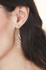 Sterling silver dangle earrings, 'Spiral Nest' - Openwork Textured Polished Sterling Silver Dangle Earrings