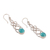 Calcite dangle earrings, 'Intellectual Twists' - Polished Calcite Cabochon Dangle Earrings from India