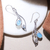Chalcedony and blue topaz dangle earrings, 'Healing Harmony' - Leafy Chalcedony and Blue Topaz Dangle Earrings from India