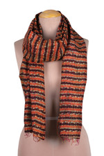 Kantha embroidered reversible silk scarf, 'Bold Life' - Eco-Friendly Patterned Embroidered Reversible Silk Scarf