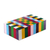 Resin decorative box, 'Modern Rainbow' - Handcrafted Checkered Multicolor Resin Decorative Box